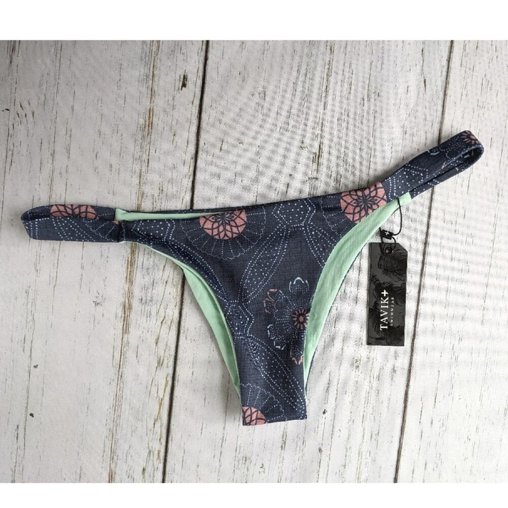 Tavik Swimwear Alma Rose Print Bottoms Medium New